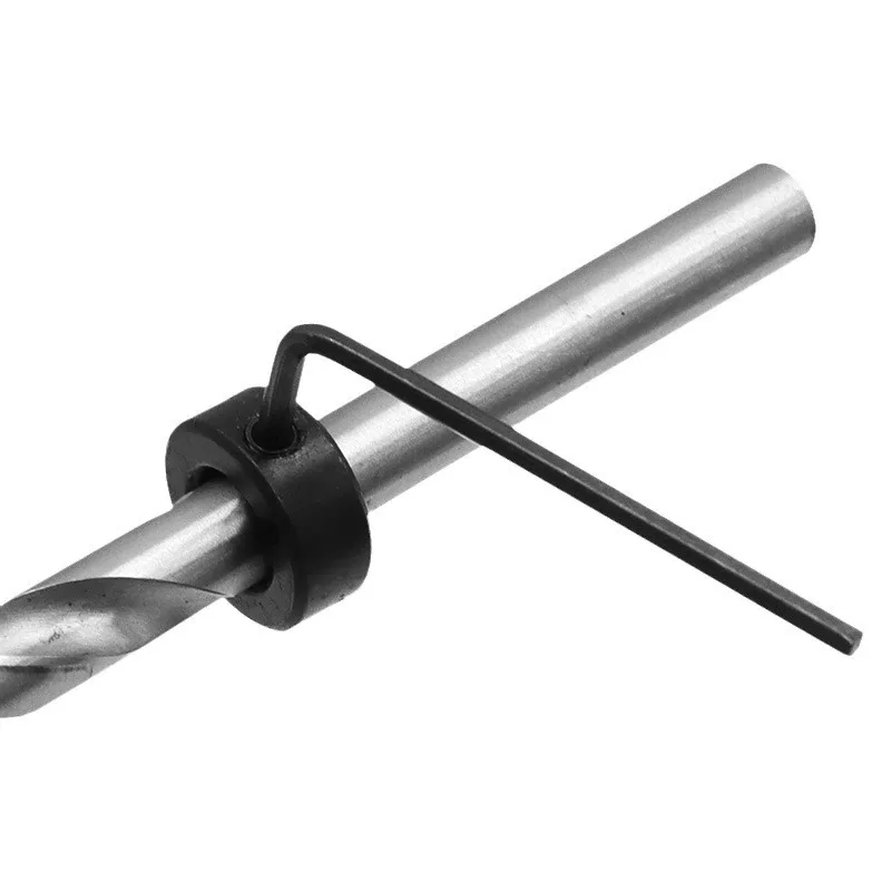 Round shank woodworking inclined hole drill step bit High speed steel inclined hole positioner Second bit 9.5mm/9.5mm