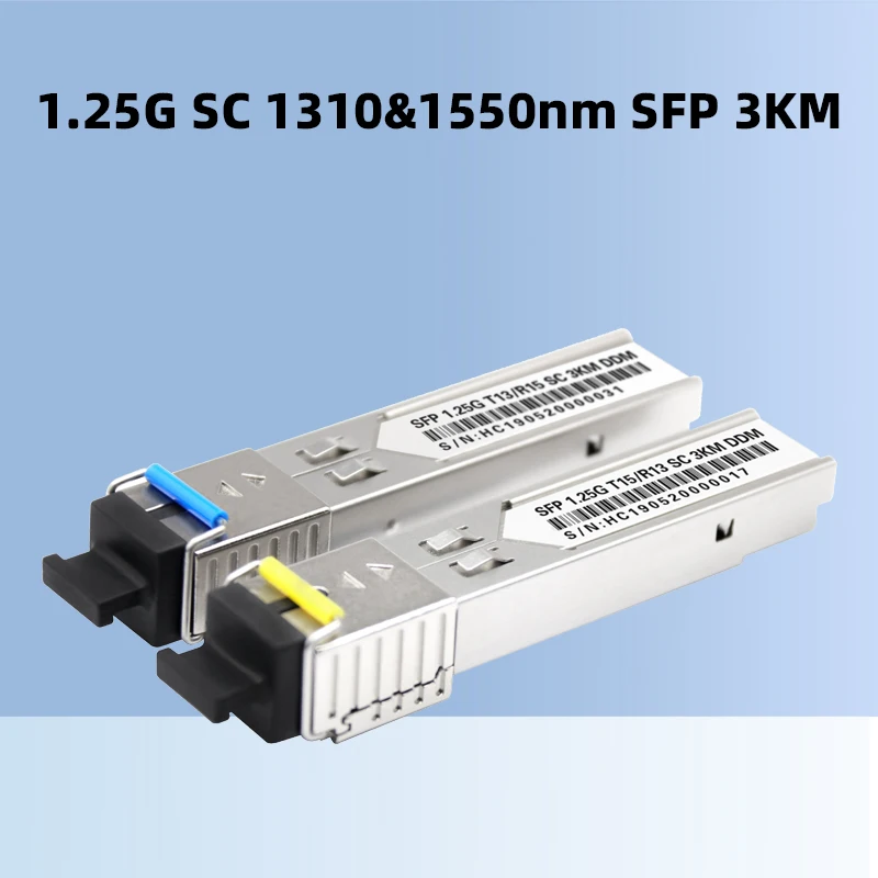 Singlemode FC Module SC/LC, Compatible with TP-Link, Cisco, All Brand Switch, 1 Pair, TX 1310, RX 1550 DDM, 3km, 1 Pair