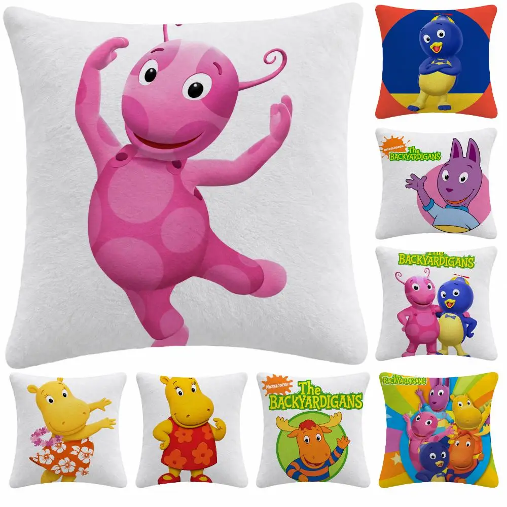Cartoon Kids T-The Backyardigans Cushion Cover Soft Plush Decorative Sofa Bedroom Living Room Car Dorm Home Decor Gift