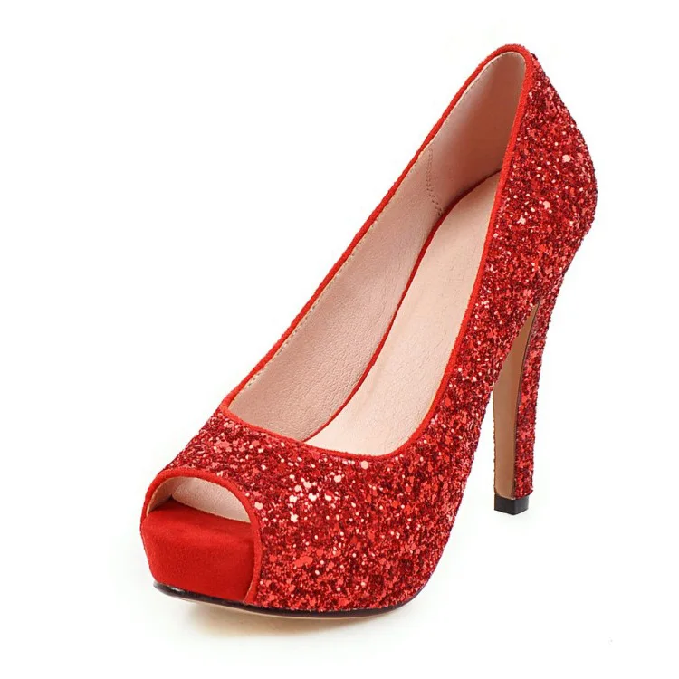 African Woman Shoe Gold Heels Sexy Pump Shallow Mouth Basketball Platform Slip On Bling Bling Peep Toe Nude Burgundy Lace-Up Ca