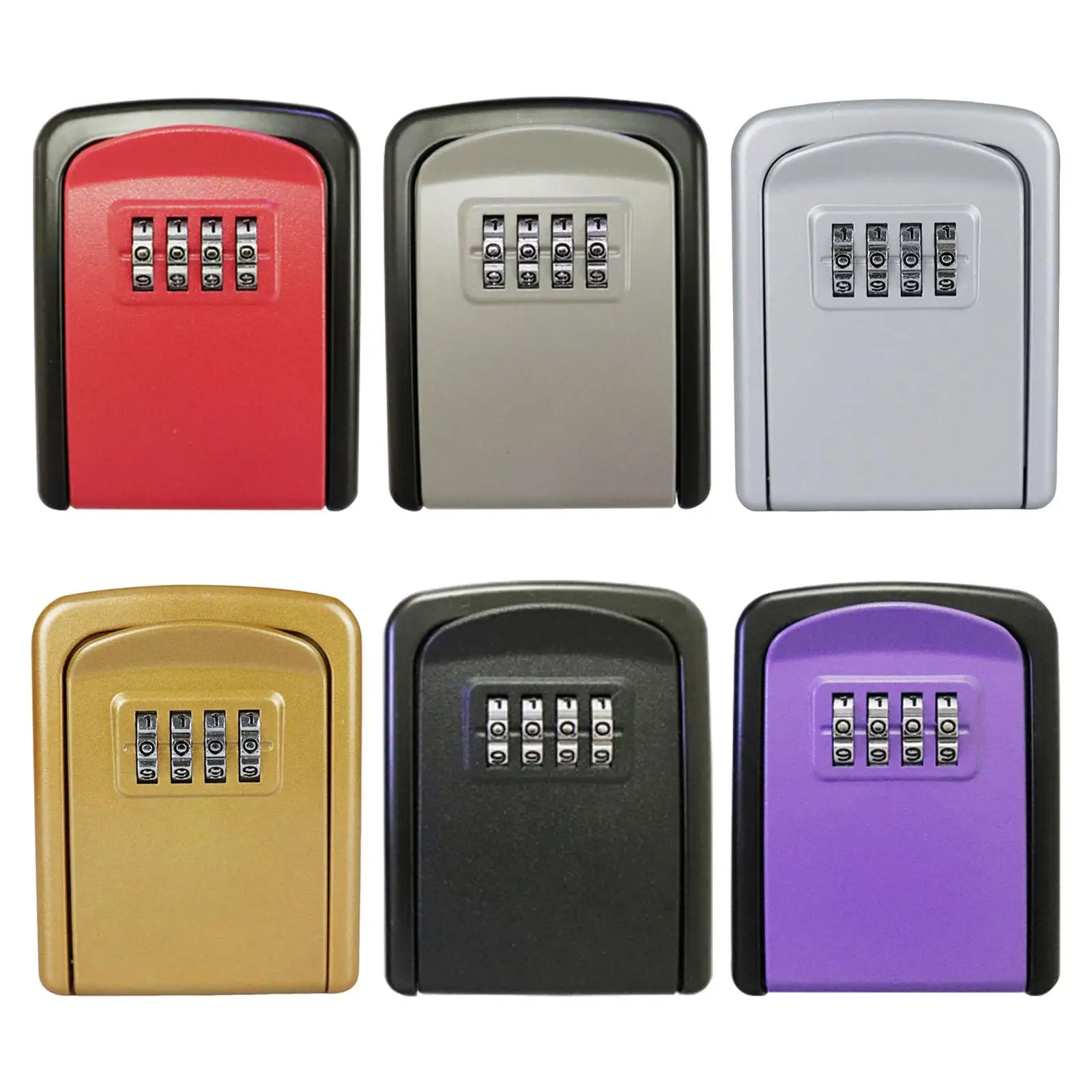 Key Storage Lock Box Combination Lock Box 4 Digit for Indoor Home Garden Garage