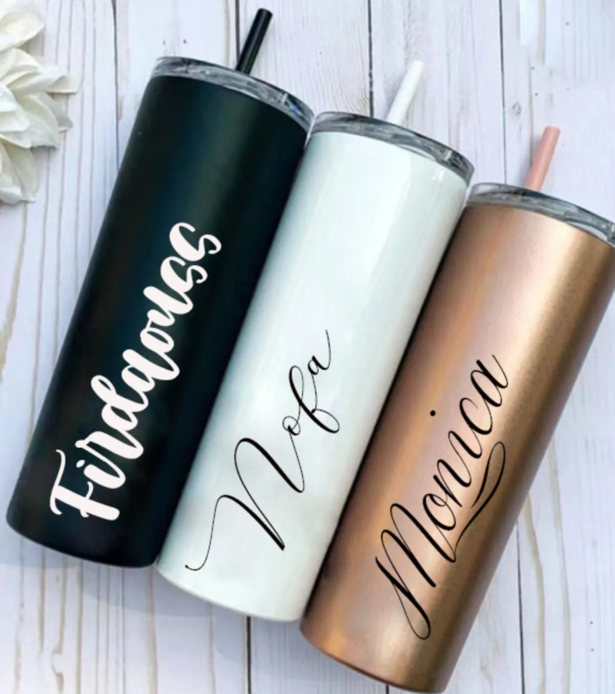 Personalized Stainless Steel Water Bottle, Bridesmaid Gift,Personalised Thermos, Custom Name Large Vacuum Tumbler 20oz