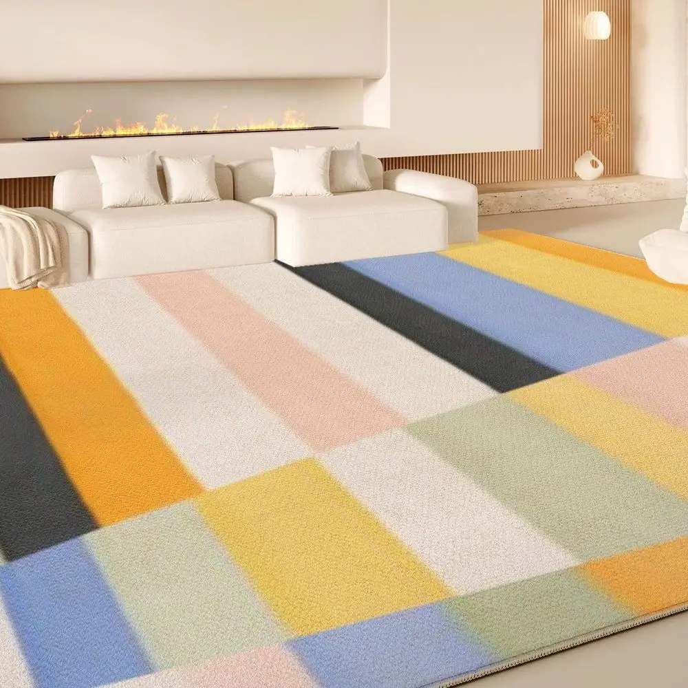 

VIKAMA Plush Loop - Pile Material Mat Suitable for Living Room and Bedside, Strong and Durable, with Solid Colors, Decorating Ho