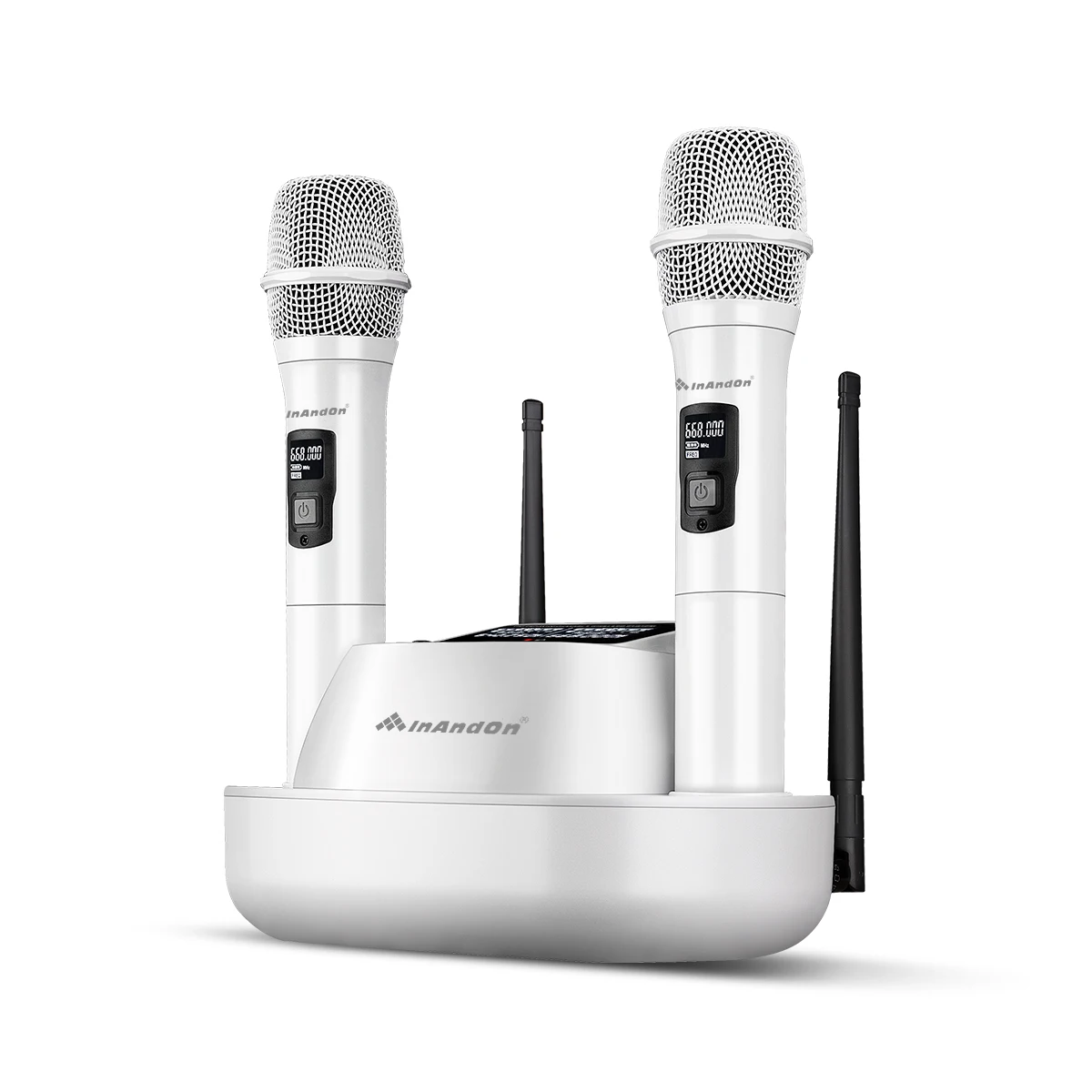 Portable UHF WIreless Karaoke Microphone UHF Channel Rechargeable Two-handed Cordless Professional Karaoke Microphone