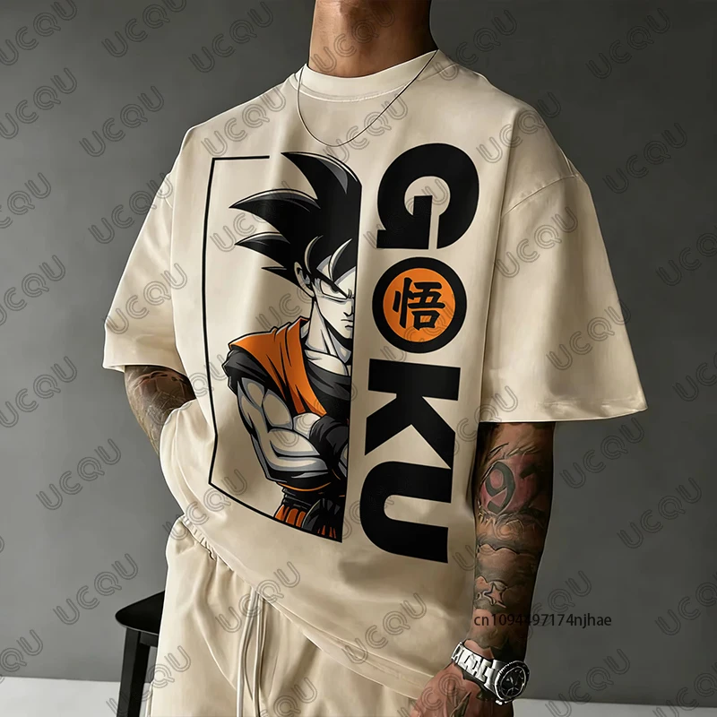 2026 New Summer Dragon Ball Wukong 40th Anniversary Anime Print Cotton T-shirt For Men Short Sleeve Tees Streetwear Unisex Tops