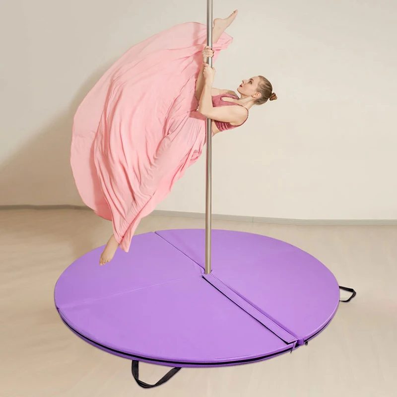 Faltbare Pole-Dance-Matte aus PU-Leder, Verdickte Schutzmatte für Gymnastik, Tanz-Übungsmatte, Bodenkissen für Training, Fitness und Yoga