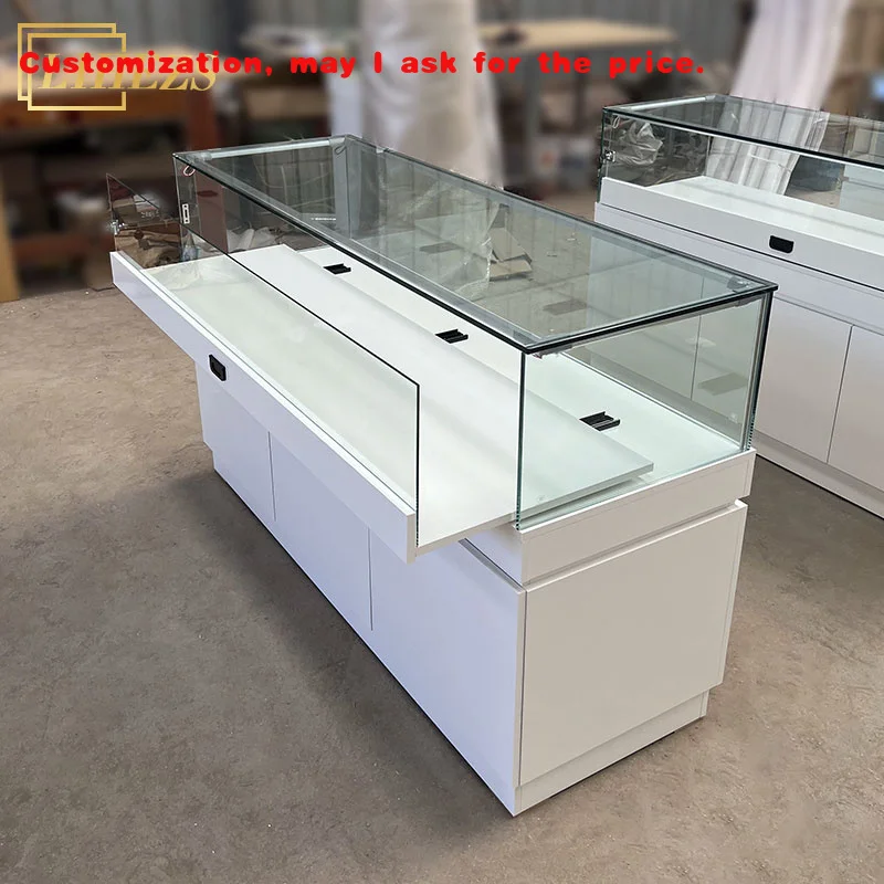 

custom.Hot Selling Elegant Jewelry Showcase Led Lighting Watch Jewelry Cabinet Jewellery Display Counter Design Shop