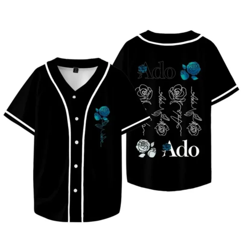 

Ado Wish Tour Baseball Jersey Shirt Merch Baseball Uniform For Women/Men Unisex Short Sleeve Tshirt Streetwear