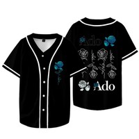 Ado Wish Tour Baseball Jersey Shirt Merch Baseball Uniform For Women/Men Unisex Short Sleeve Tshirt Streetwear