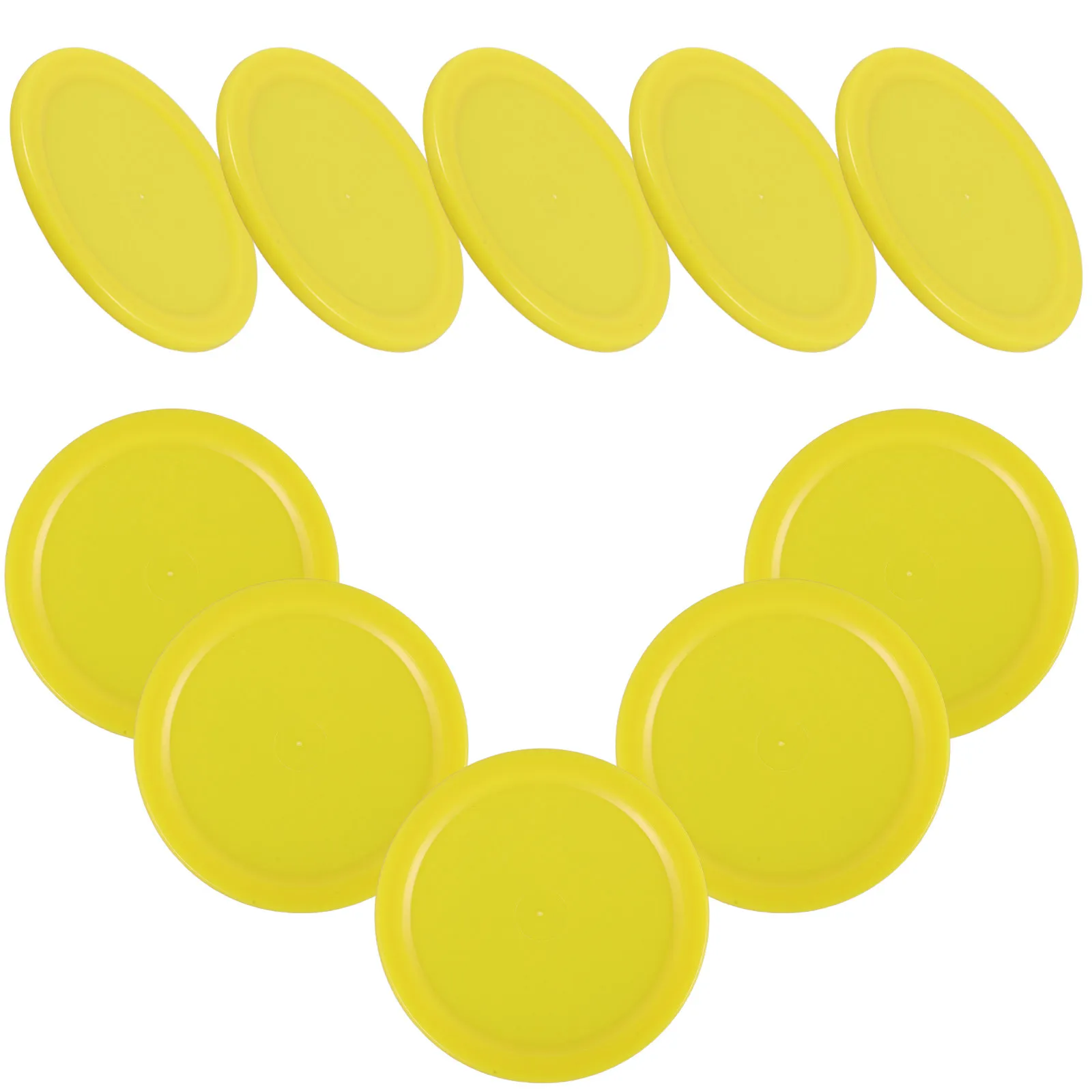 

10Pcs Replacement Round Pucks for Hockey Tables Stable Plastic Design Enhanced Maneuverability Fast Sliding Room Use