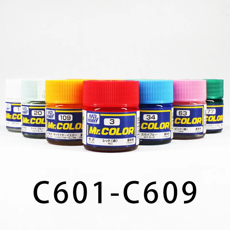 

10ML C601-C609 Mr Color Oily Nitro Paint Pigment For DIY Military Tank Ship Plane Soldier Model Handcraft Coloring Building Tool