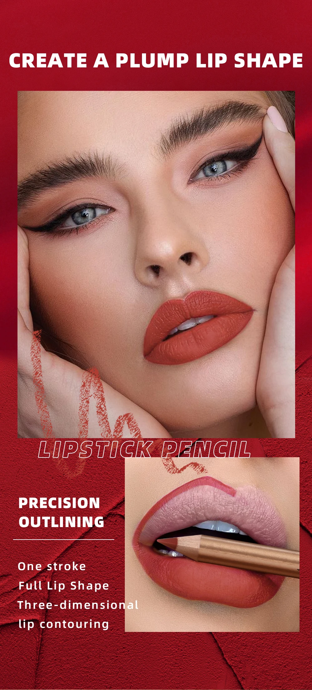 QIBEST 12 Farben Lippenstifte Matte Lipliner Bleistift Wasserdicht Lippenstift Lip Liner Stift Glatte Nude Lippenstift Stifte Für Lippen Make-Up – Detail 2