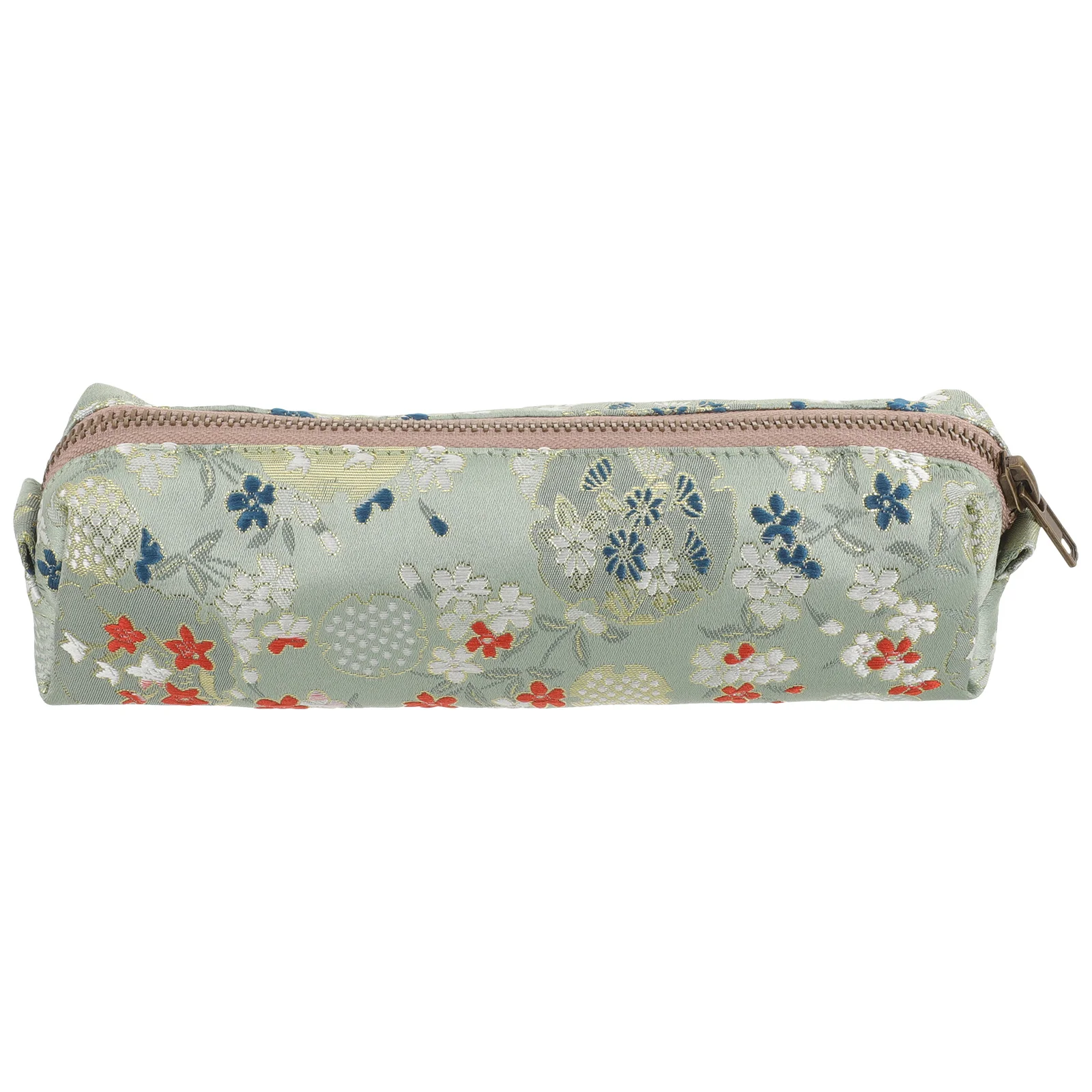 حقيبة القلم المحمولة الأرجواني الصفصاف التطريز مقلمة سعة كبيرة للطلاب ماكياج قلم رصاص المنظم حقيبة أدوات مكتبية المدرسة