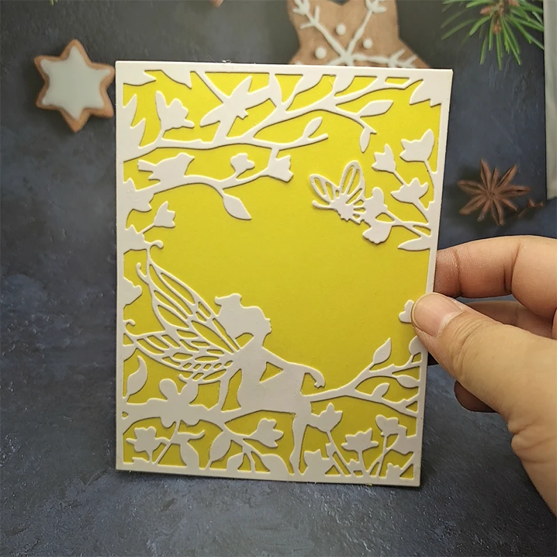 Metal Cutting Die is Suitable For Christmas DIY Scrapbook Album 3D Greeting Card Making Creative Snowflake Angel Frame 2022 New