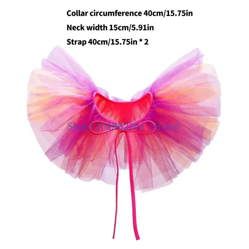 5ASD FASDABILE VICTORIAN SCARICA VICTORIO MESH ROFF RUFF MULticolor Fucile Fuce Collar per il girocollo clown Halloween