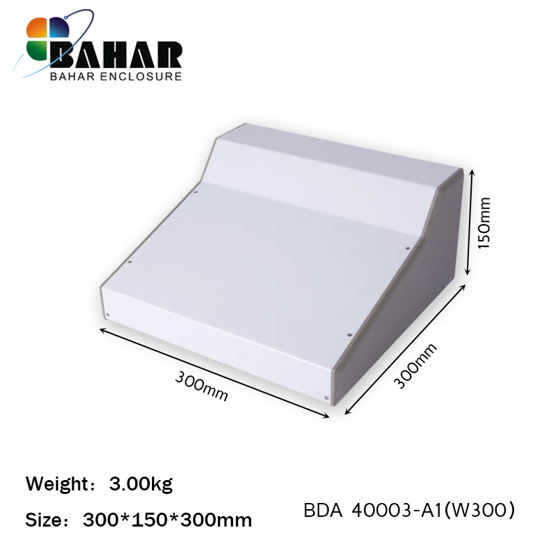 1 PCS Bahar Enclosure Iron Case Wire Junction Box Instrument Shell Sloping Cover Desk Top Enclosure SIZE 300X150X300MM BDA 40003