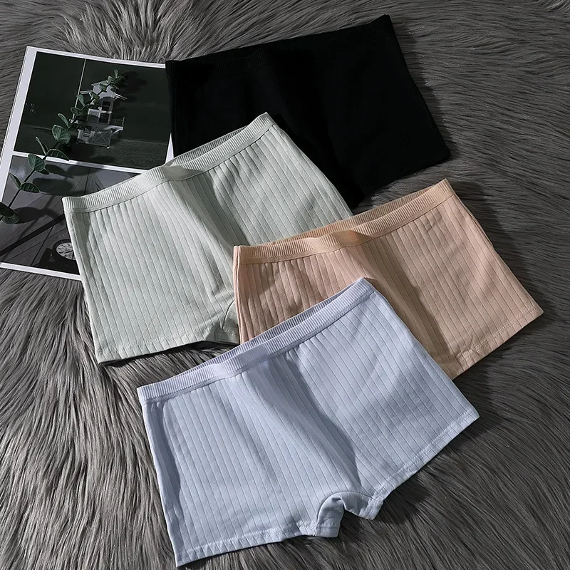 Summer Women Safety Panties Cotton Under Skirt Female Seamless Underpants Solid Color Plus Size Boxer Shorts Cozy Women Panties