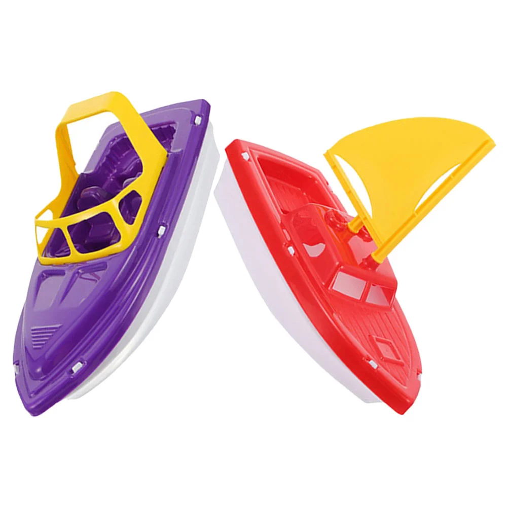 

2 Pcs Beach Toy Kids Sailing Boat Floating Toys Bath Plastic Baby Pool for Toddlers 1-3