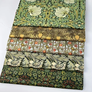 Morris Cotton Canvas zum Nähen von Kleidung und Kleidern, handgefertigt von der Hälfte, Erdbeer, Dieb, Vögeln, DIY 12 Hauptverkaufs Erdbeergewebe - №12