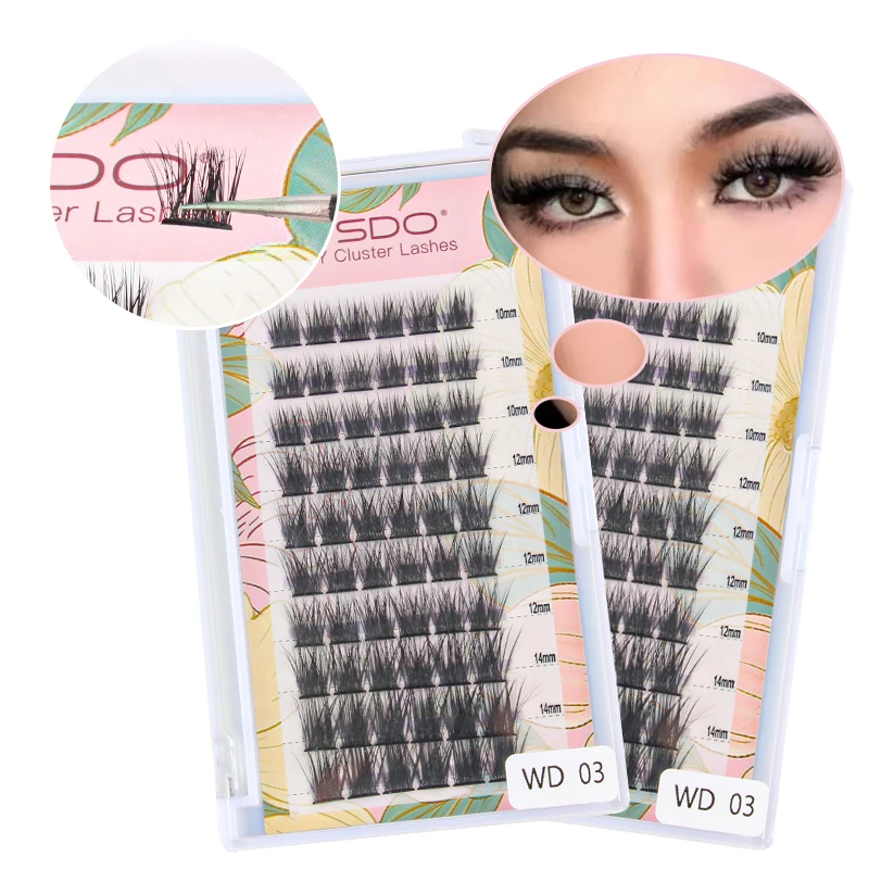 YSDO pestañas individuales 60/100 mechones Maquiagem pestañas Rusia volumen pestañas naturales pestañas postizas 3D visón falso Cils herramienta de maquillaje