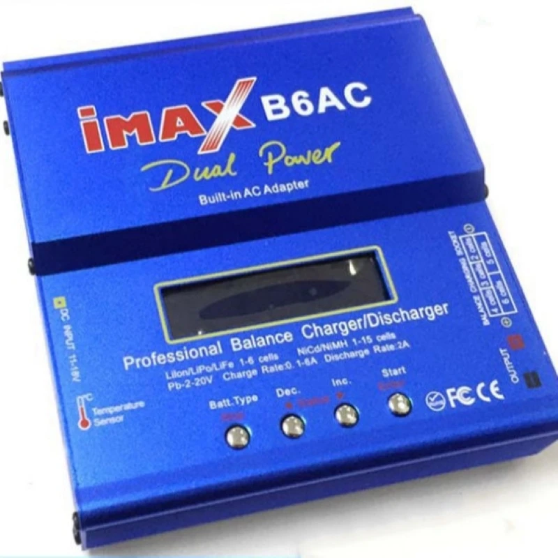 IMAX B6AC 80W Balanced Charger Lithium Nickel-Hydride/Nickel-Cadmium Battery Pack Model Airplane Charging