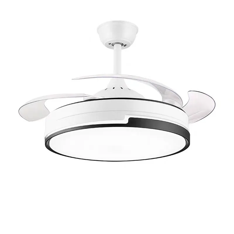 Invisible fan light, living room, dining room, bedroom silent inch large wind size electric fan chandelier, fan integrated light