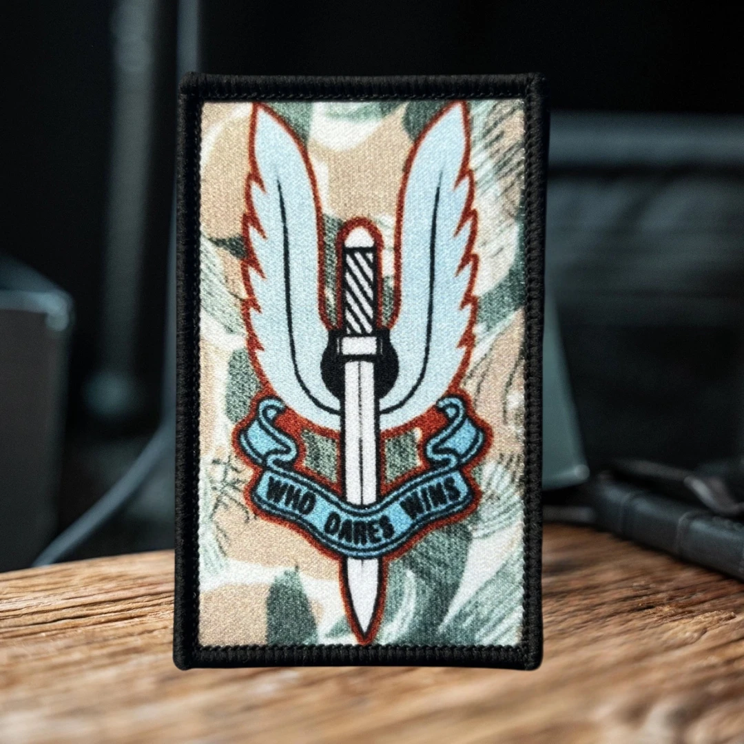 Родезийский SAS Who Dares Wins камуфляжный тактический значок моря, военный армейский принт, нашивки на липучке, наклейка на рюкзак, одежда