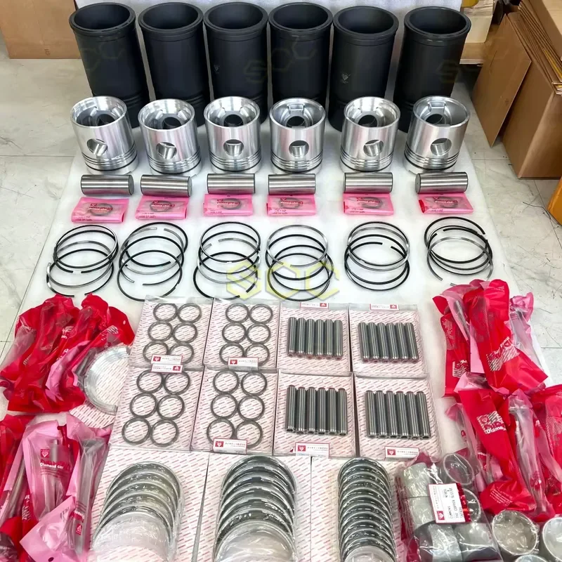 Low Oil Consumption 4BT 6BT 6CT ISX15 NT855 Overhaul Repair Kit Piston Liner Bearing for Cummins Construction Machinery