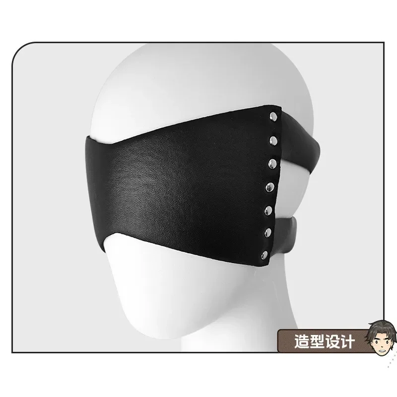 Cosplay de cuero negro con los ojos vendados, moda Sexy, parche en el ojo para adultos, disfraz de fiesta, accesorios de juego de rol, Juguetes sexuales para hombres y mujeres, juegos para adultos