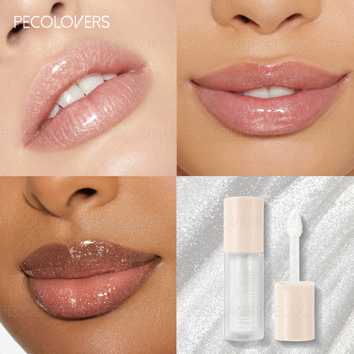 Rouge à lèvres liquide à paillettes, longue durée, imperméable, huile rosée, teinte hydratante, baume à lèvres hautement pigmenté, 1 pièce