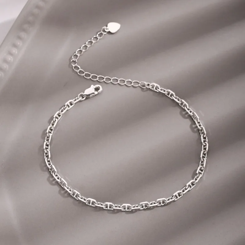 

S925 Silver Accessories Personalized Bracelet Simple Hand Accessories Fashion Light Luxury Bracelet