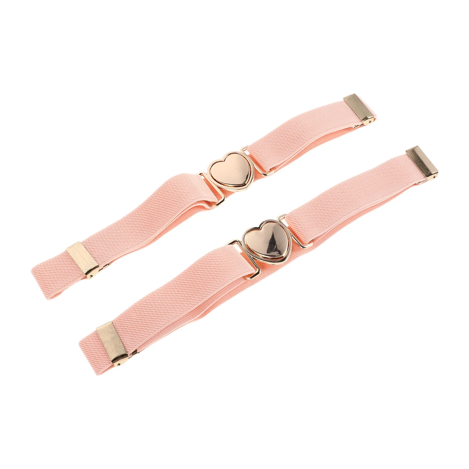 

2Pcs Fashion Belt Adjustable Elasticated Heart Design Waistband for Dresses Jeans Casual Daily Use