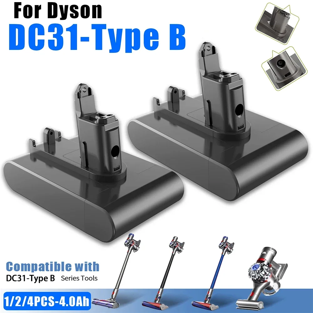 Powtree  For Dyson DC31 DC31B DC35 DC44 DC45 Handheld Power Tool Battery For Dyson Replacement 22.2V 4000mAh Li-ion DC31 Type-B