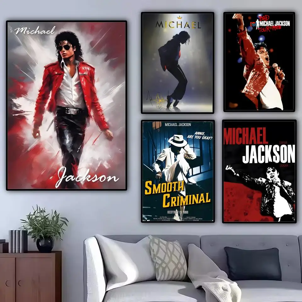 M-Michael-Josephs-Jackson – affiche sur toile de calligraphie: sans plis, imperméable, Durable, décoration murale pour tous les espaces