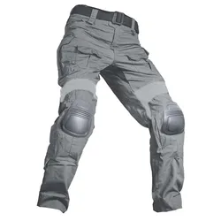 Tactical Pants Pockets Camo Men Work Pant +Pads Combat Paintball Airsoft Hunting Clothes Ripstop Men Clothing Wear-resisting