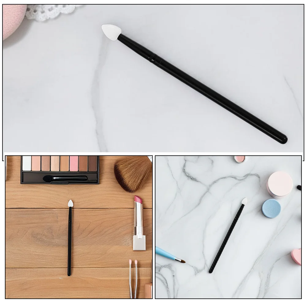 Set di pennelli per trucco applicatore in spugna per ombretto da 4 pezzi Setole in silicone in alluminio morbido per applicazioni fluide Amichevole da viaggio