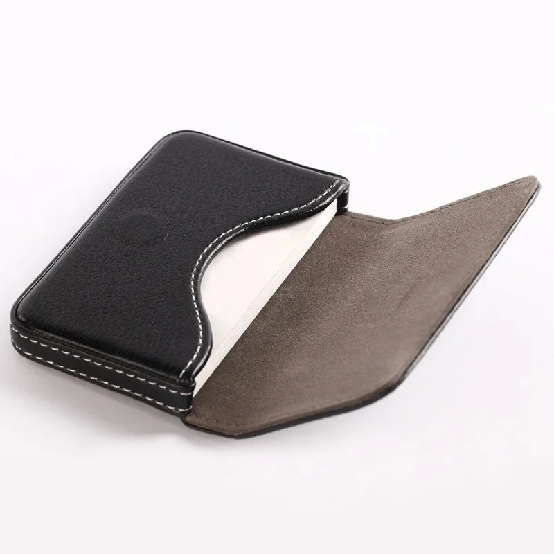 PU Leather Business Card Holder Credit Card Holder Slim Pocket Name Cards Holder Large Capacity Portable Credit Card Case