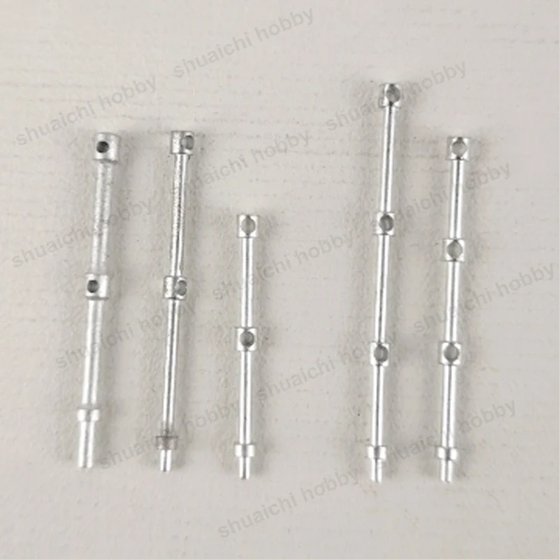 12PCS Simulated Dual-hole/Triple-hole Railing Post 1.3mm Hole Dia Zinc Alloy Guard Pillar Miniature Baluster for Scale Ship/Boat