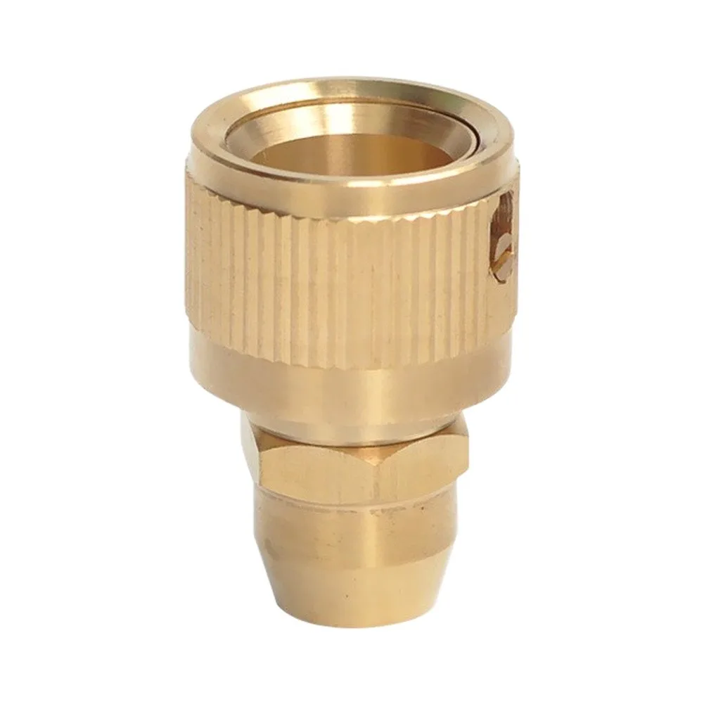 Brass Quick Connect Adapters 3/8 inch for Garden Hose Fittings 8mm Inner Diameter 12mm Outer Diameter Gold Finish