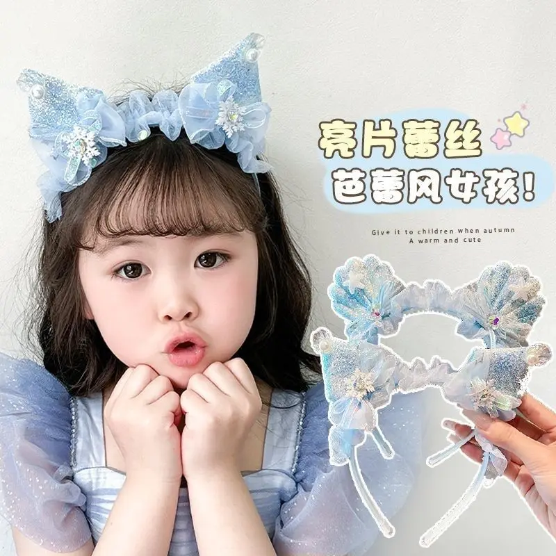 

Sparkling Frozen Elsa Princess Headband for Girls Non-Slip Soft Kids Hair Band for Birthday Cosplay Perfect Gift Cute Hair Hoop