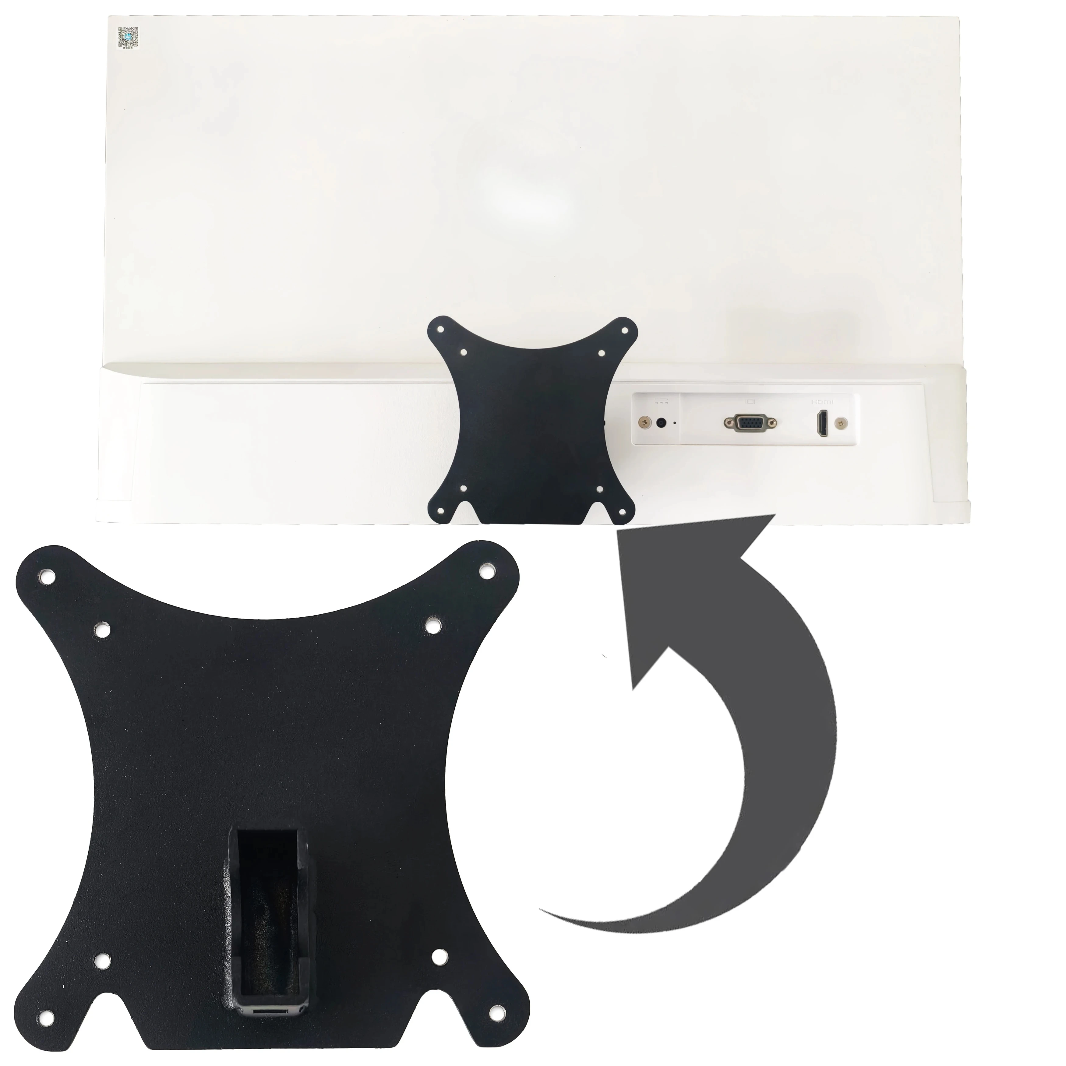 

VESA Mount Adapter for HP Series M 21.5 23.8 Inch M22f M24f M24fd M24fw M24fwa FHD Monitor Bracket Mounts Arm / Desk