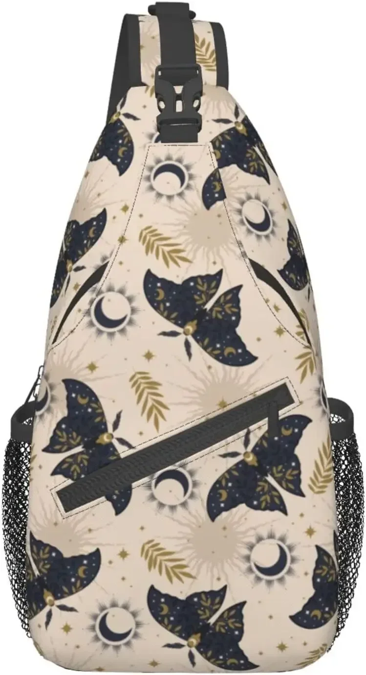 Moon Moth torba ze sznurkiem dla mężczyzn kobiet plecak na ramię torba na klatkę piersiową plecak typu Crossbody do wędrówek na kemping podróż na zewnątrz Unisex na co dzień