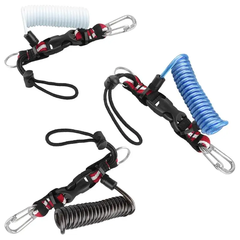 Quick Disconnect Rotating Hook Lanyard Professional Scubas Gear Lanyard for Attaching Underwater Cameras Light