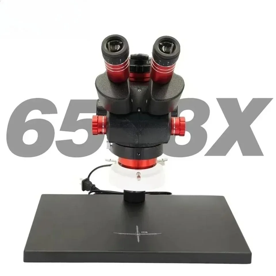 

YCS 6558X Trinocular Microscope High Definition 6.5-58X Zoom for Mobile Phone PCB Welding Power Tools Inspection