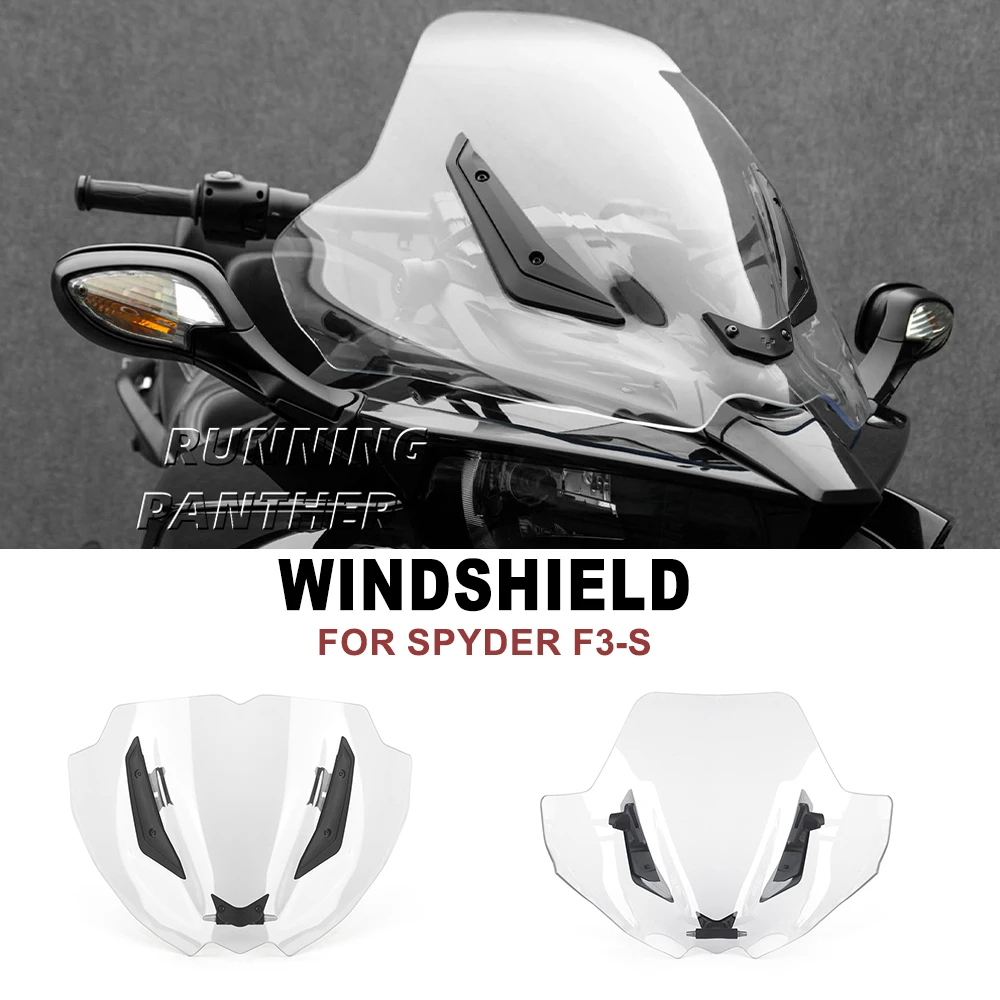 

New For Can Am SPYDER F3-S Motorcycle Acrylic Aluminum Alloy Bracket Windshield DeflectorSpoiler Air Deflector Included