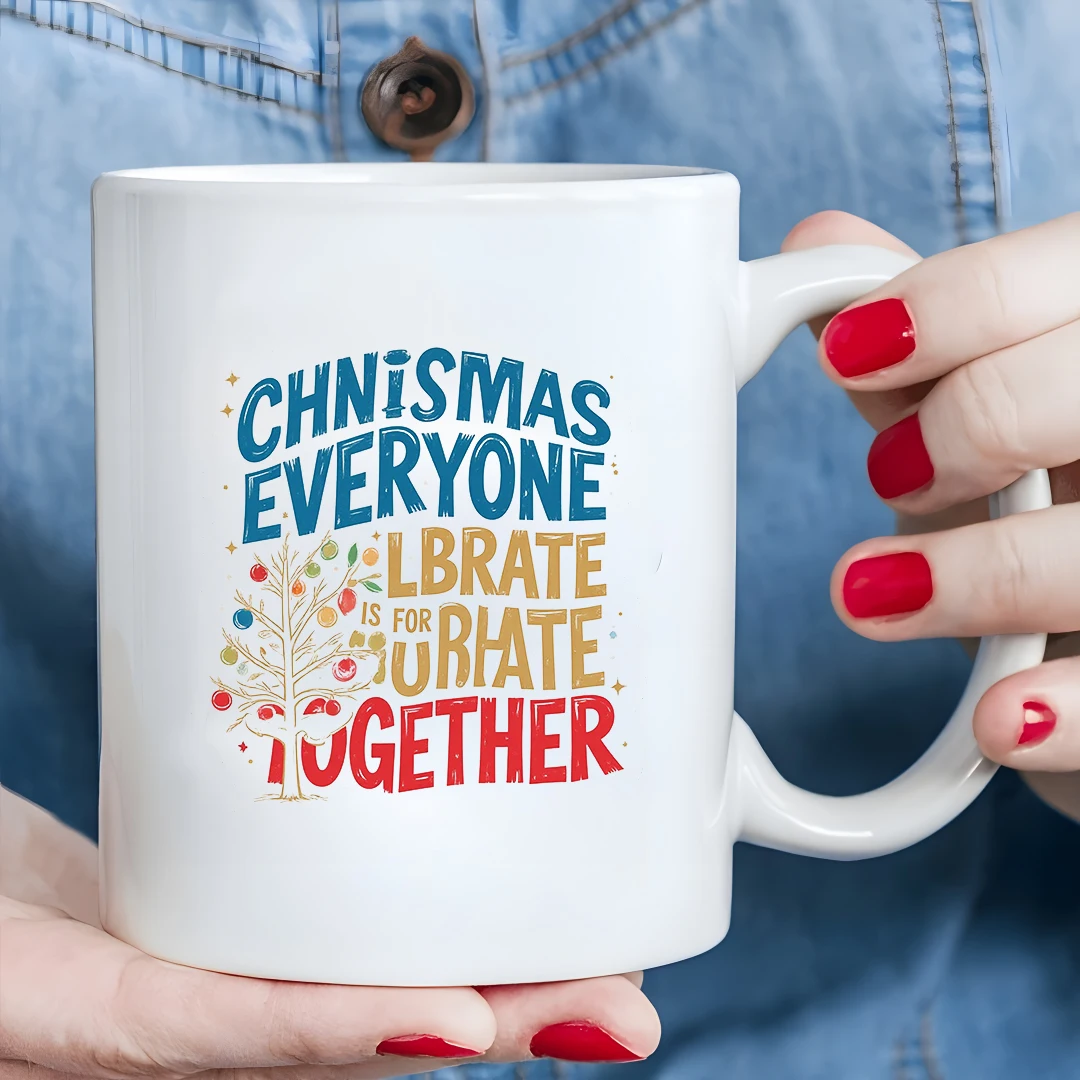 كوب سعة 11 أونصة + تصميم شجرة عيد الميلاد الكرتونية + كوب للأطفال + كوب إبداعي للمكتب العائلي + مجموعة هدايا العيد هدية عيد الميلاد #5