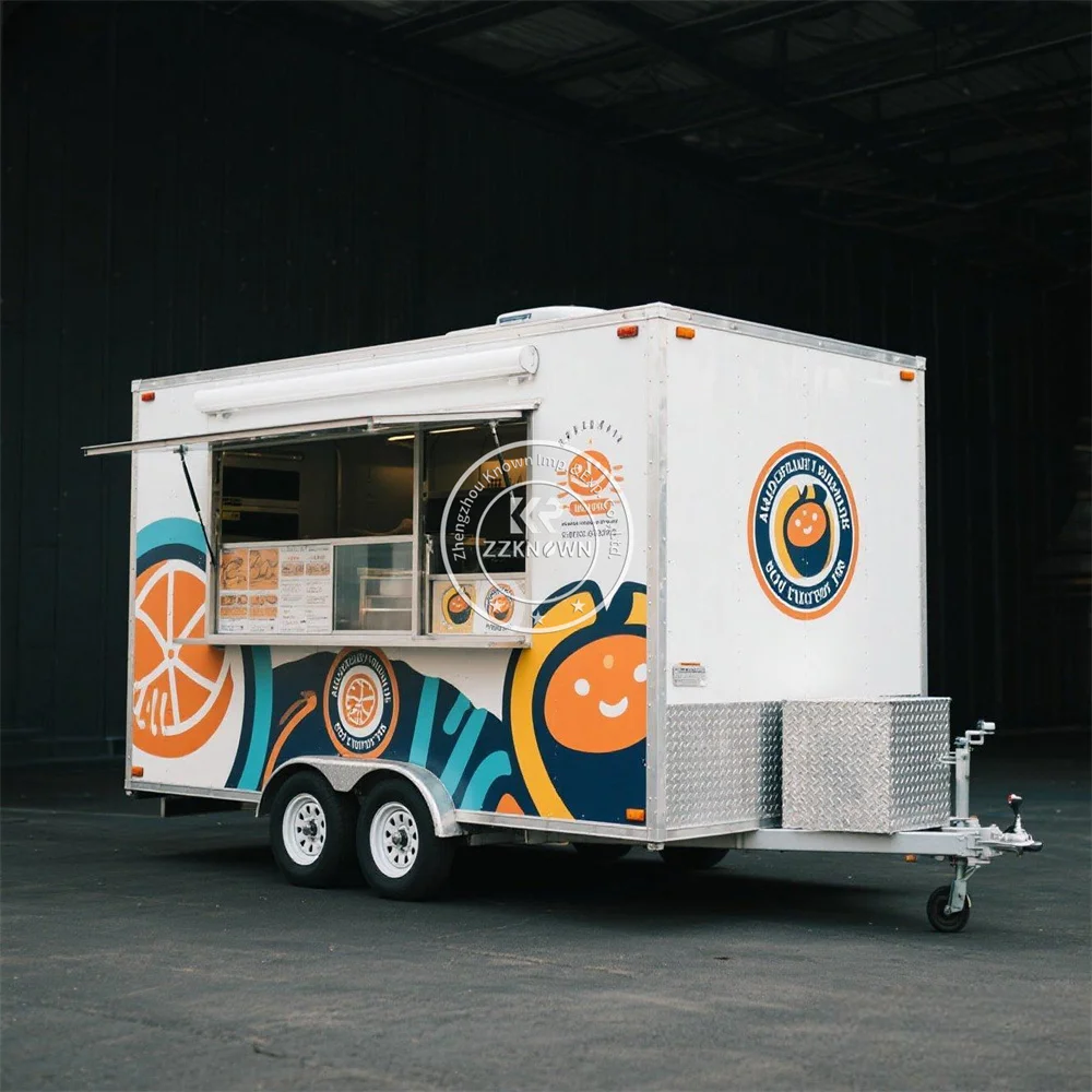 

Commercial Mobile Snack Coffee Trailer Street Restaurant Catering Hot Dog Truck Food Truck Trailer For Sale