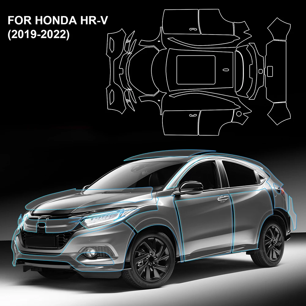 

KUNGKIC TPU 8.5mil Paint Protection Film for Honda HRV 2019-2022 Pre Cut Clear Kit Bra PPF Invisible Car Body Sticker Film