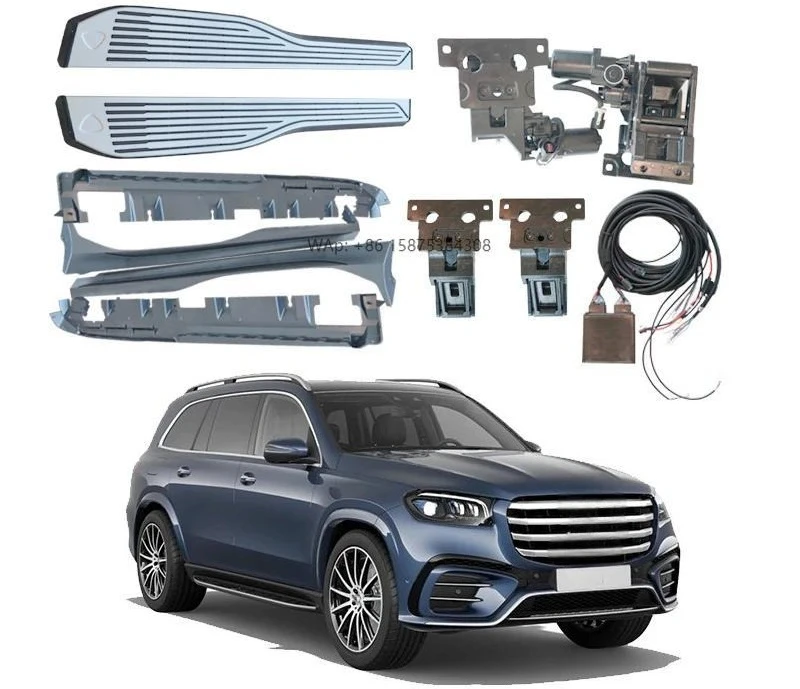 For W167 GLS 450 Style Aluminum Alloy Folding Side Pedals Electric Auto Running Board for GLC & GLE Model