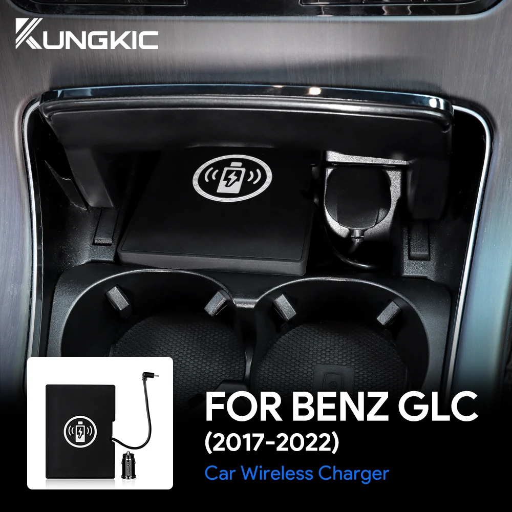 

Car Wireless Charge 15W For Mercedes Benz C Class W205 AMG C43 C63 GLC X253 X254 GLC43 GLC63 Mobile Phone Charging